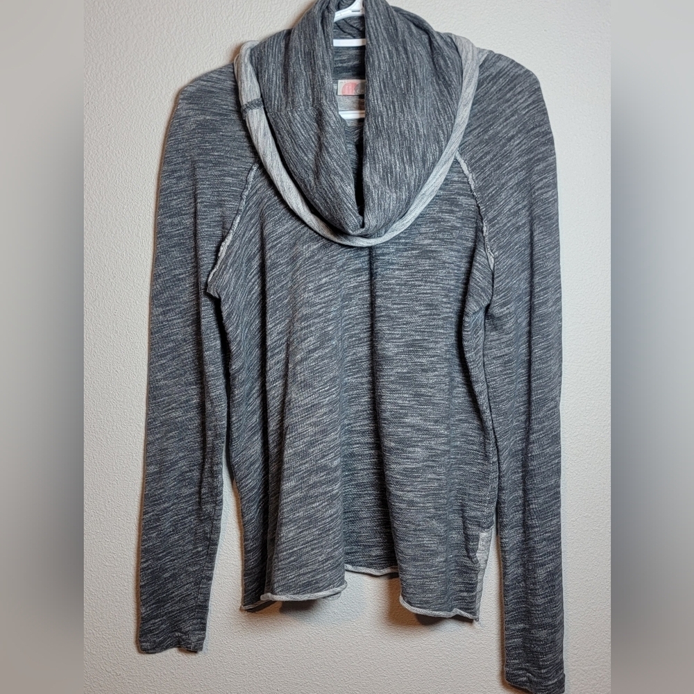 Free People FP Beach One Body Cocoon Cowl Neck Pullover Gray One Size Boho Chic - Picture 2 of 7